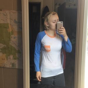 blue and orange Ocean City Maryland baseball tee S